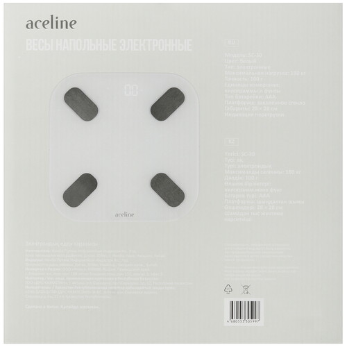 Купить Весы Aceline SC-30 белый  9090050. Характеристики, отзывы и цены в Донецке
