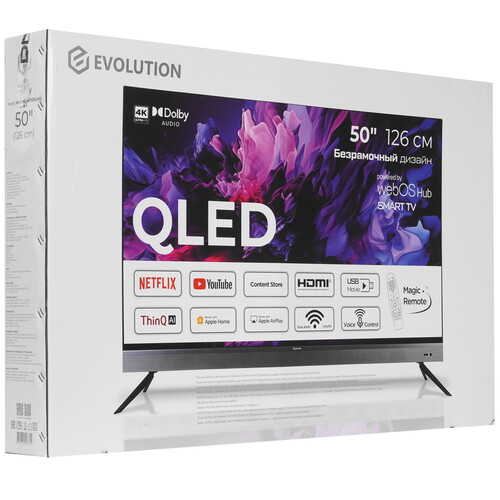 Купить 50" (126 см) Телевизор Evolution WOSQ50MR1SBUHD серый  9235406. Характеристики, отзывы и цены в Донецке