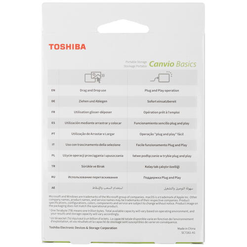 Купить 1 ТБ Внешний HDD Toshiba Canvio Basics  5423455. Характеристики, отзывы и цены в Донецке