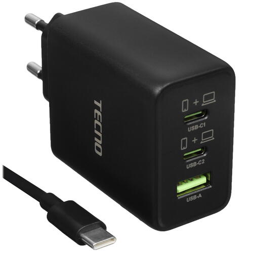 Купить Сетевое зарядное устройство Tecno TCW-E60T черный  5421061. Характеристики, отзывы и цены в Донецке