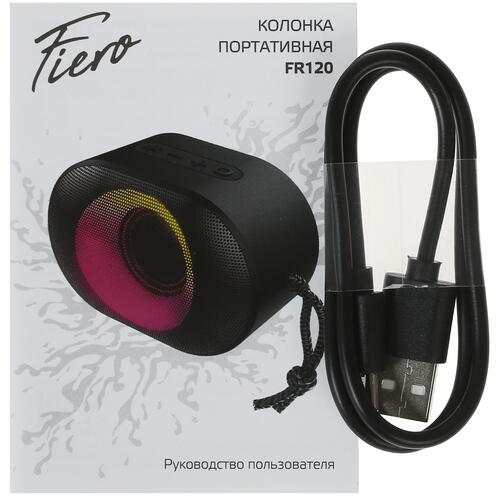 Купить Портативная колонка Fiero Blackline Mini FR120, черный  4872703. Характеристики, отзывы и цены в Донецке