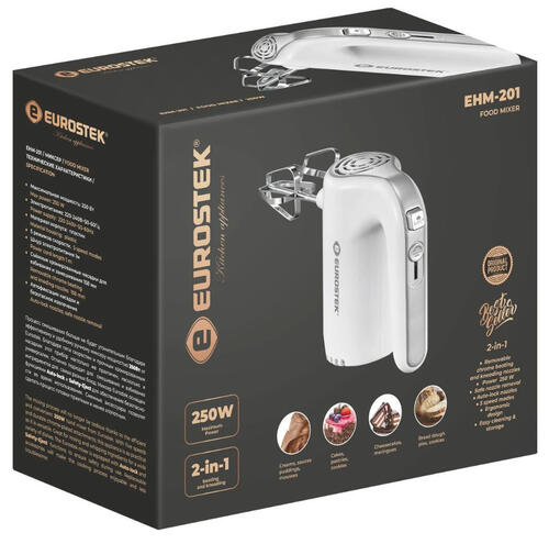 Купить Миксер Eurostek EHM-201 белый  9051198. Характеристики, отзывы и цены в Донецке