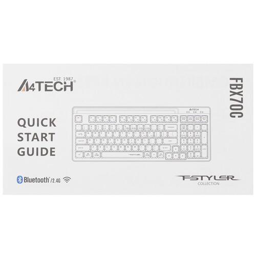 Купить Клавиатура  беспроводная A4Tech Fstyler FBX70C  5616297. Характеристики, отзывы и цены в Донецке