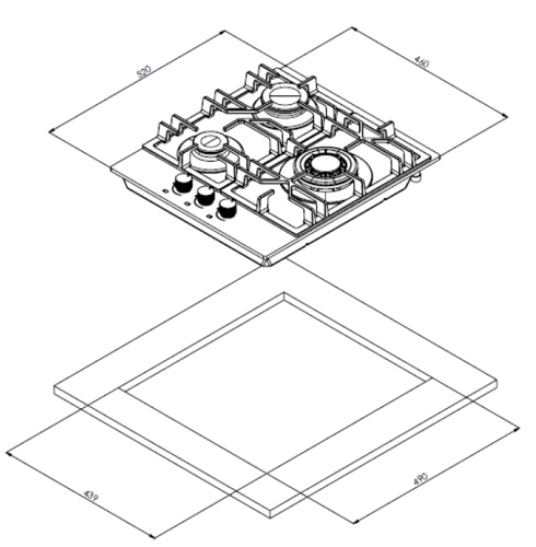 Купить Газовая варочная поверхность Weissgauff HGG 451 WV  9100546. Характеристики, отзывы и цены в Донецке