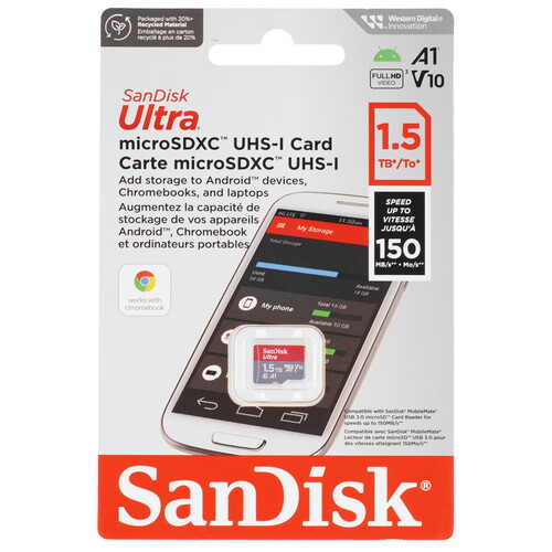 Купить Карта памяти SanDisk Ultra microSDXC 1500 ГБ  5470840. Характеристики, отзывы и цены в Донецке