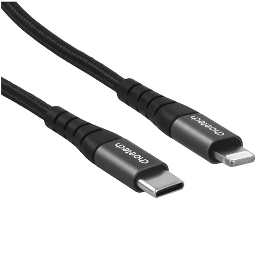 Купить Кабель круглый Choetech Lightning 8-pin MFI - USB Type-C черный 2 м  5478792. Характеристики, отзывы и цены в Донецке