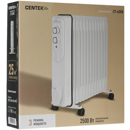 Купить Масляный обогреватель Centek CT-6208 белый  9905704. Характеристики, отзывы и цены в Донецке