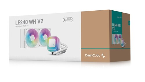 Купить Система охлаждения DEEPCOOL LE240 WH V2  белая  5619663. Характеристики, отзывы и цены в Донецке