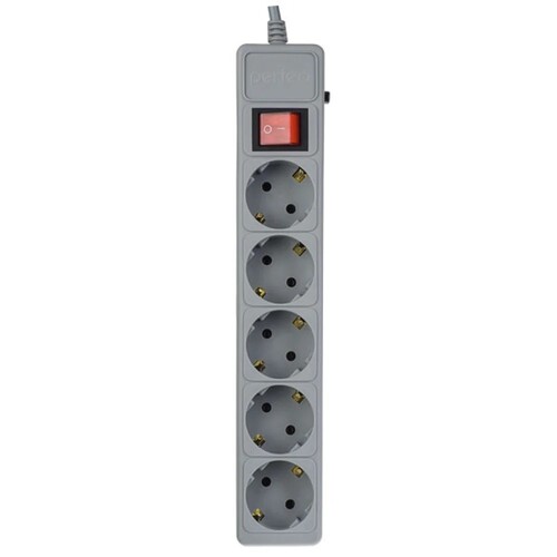 Купить Сетевой фильтр Perfeo POWER+ PF-PP-5/5.0-G серый  9172325. Характеристики, отзывы и цены в Донецке