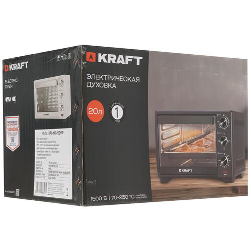 Купить Мини-печь Kraft KFC-MO 200 HW белый  9080960. Характеристики, отзывы и цены в Донецке