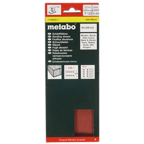 Купить Шлифовальный лист Metabo 624830000  1151229. Характеристики, отзывы и цены в Донецке