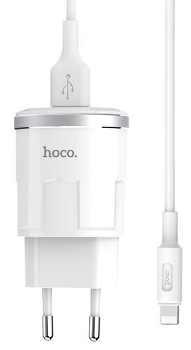 Купить Сетевое зарядное устройство Hoco C37A Thunder белый  5367571. Характеристики, отзывы и цены в Донецке