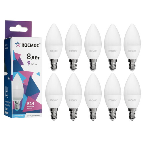 Купить Комплект светодиодных ламп Космос LED8.5wCNE1465_10  5612208. Характеристики, отзывы и цены в Донецке