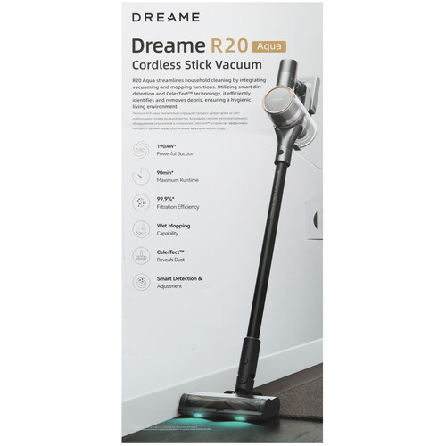 Купить Пылесос  вертикальный  Dreame R20 Aqua  черный  5491730. Характеристики, отзывы и цены в Донецке