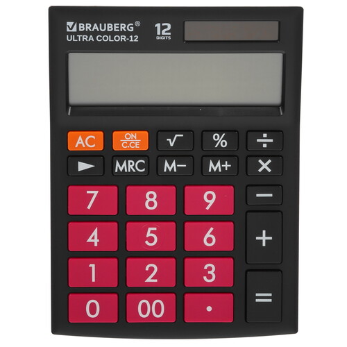 Купить Калькулятор бухгалтерский Brauberg ULTRA COLOR-12-BKWR  5044602. Характеристики, отзывы и цены в Донецке