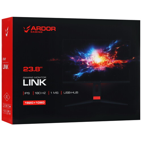 Купить 23.8" Монитор ARDOR GAMING LINK AF24H1UE черный  9032363. Характеристики, отзывы и цены в Донецке