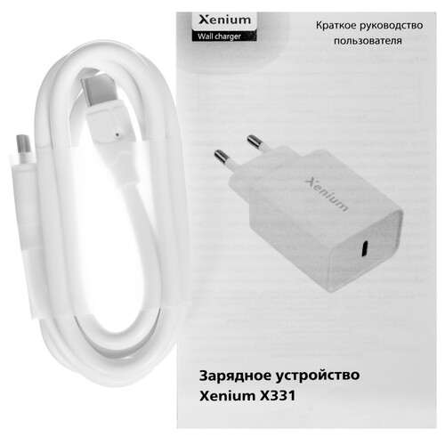 Купить Сетевое зарядное устройство Xenium X331 белый  5610838. Характеристики, отзывы и цены в Донецке