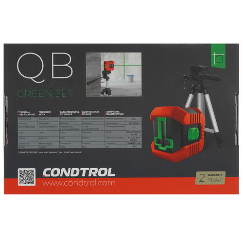 Купить Лазерный нивелир Condtrol QB Green Set  9028788. Характеристики, отзывы и цены в Донецке