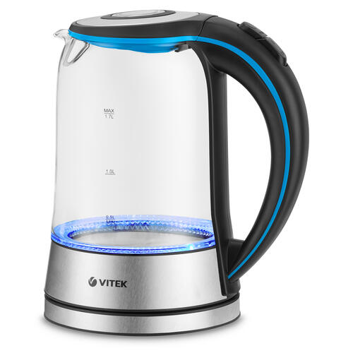 Купить Электрочайник Vitek VT-7028 серебристый  1098009. Характеристики, отзывы и цены в Донецке