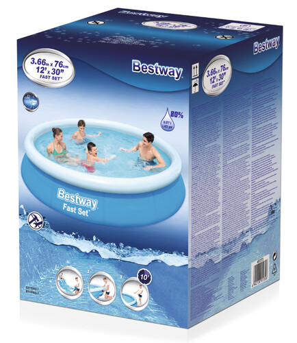Купить Бассейн надувной Fast Set, 366 х 76 см, от 6 лет, 57273 Bestway  5464718. Характеристики, отзывы и цены в Донецке