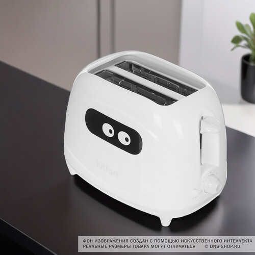 Купить Тостер Kitfort КТ-6486 белый  9220548. Характеристики, отзывы и цены в Донецке