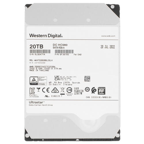 Купить 20 ТБ Жесткий диск WD Ultrastar DC HC560  5409286. Характеристики, отзывы и цены в Донецке