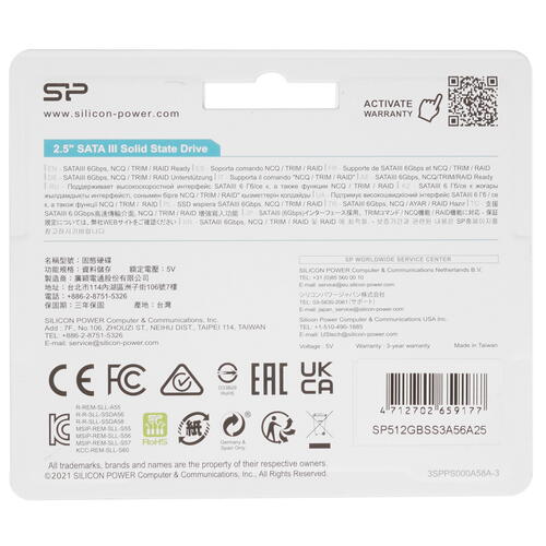 Купить 512 ГБ 2.5" SATA накопитель Silicon Power Ace A56 [SP512GBSS3A56A25]  5355605. Характеристики, отзывы и цены в Донецке
