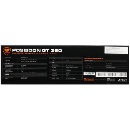 Купить Система охлаждения Cougar POSEIDON GT360 черная  5080707. Характеристики, отзывы и цены в Донецке