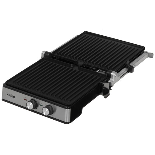 Купить Гриль Kitfort КТ-3601 серебристый  9049752. Характеристики, отзывы и цены в Донецке