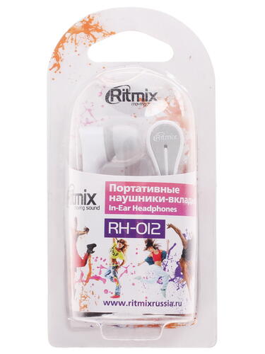 Купить Проводные наушники Ritmix RH-012 белый  1003694. Характеристики, отзывы и цены в Донецке