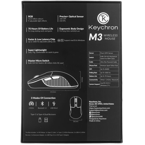 Купить Мышь беспроводная/проводная Keychron M3  9192098. Характеристики, отзывы и цены в Донецке