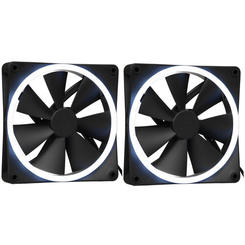 Купить Комплект вентиляторов NZXT F140 RGB DUO Double pack [RF-D14DF-B1] черный  5610399. Характеристики, отзывы и цены в Донецке