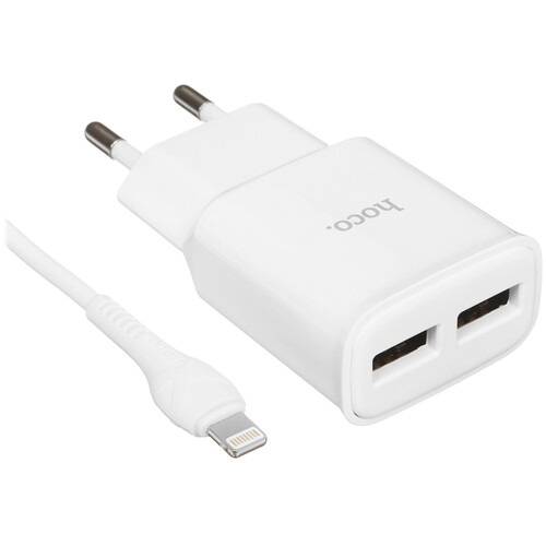 Купить Сетевое зарядное устройство Hoco C88A белый  5474801. Характеристики, отзывы и цены в Донецке