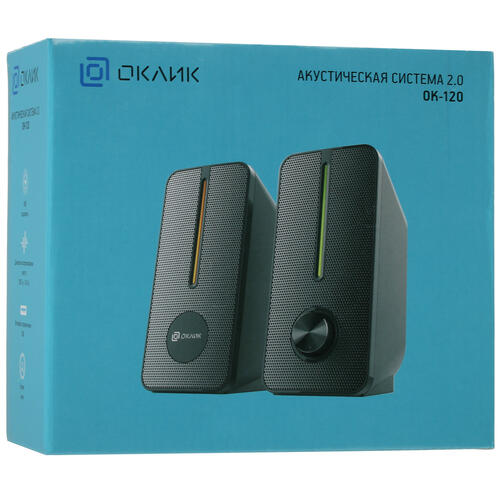 Купить Колонки Оклик OK-120 черный  5363308. Характеристики, отзывы и цены в Донецке