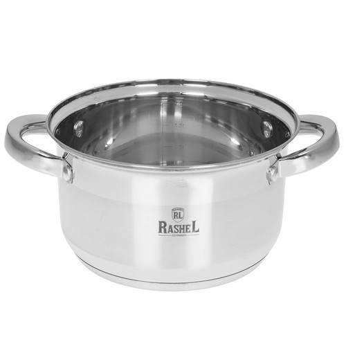 Купить Кастрюля Rashel Берта R-2600х 2.6 л 18 см серебристый  9321037. Характеристики, отзывы и цены в Донецке
