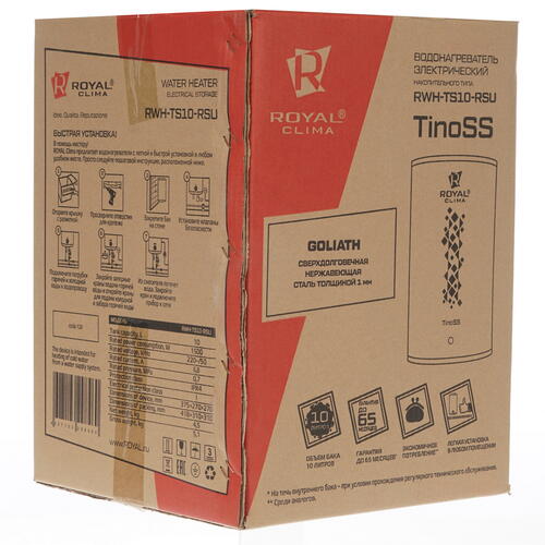 Купить Водонагреватель электрический Royal Clima RWH-TS10-RSU  8145134. Характеристики, отзывы и цены в Донецке