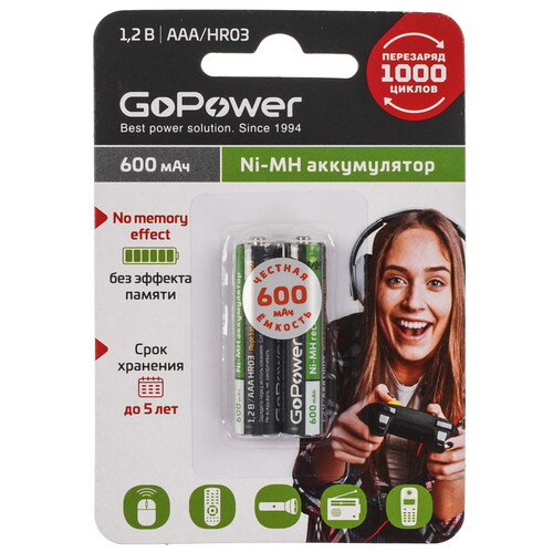 Купить Аккумулятор GoPower 00-00015315 600 мА*ч  9180123. Характеристики, отзывы и цены в Донецке