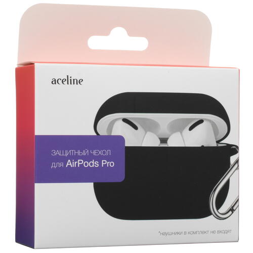 Купить Чехол Aceline для Apple AirPods Pro, черный  5427135. Характеристики, отзывы и цены в Донецке