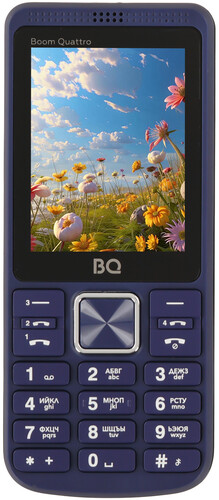 Купить Сотовый телефон BQ 2455 Boom Quattro синий  9028711. Характеристики, отзывы и цены в Донецке