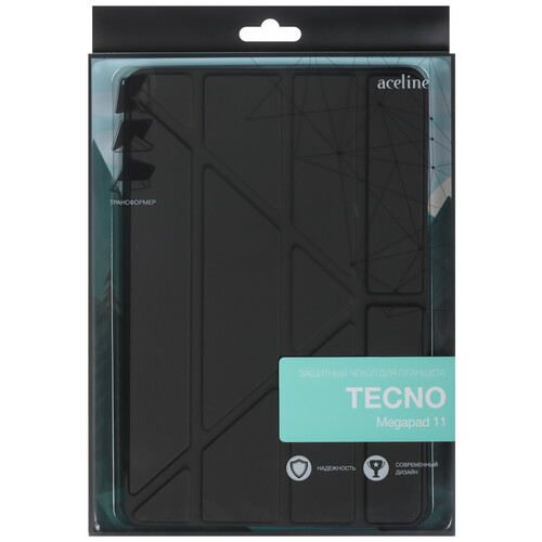 Купить Чехол-книжка Aceline Origami для Tecno Megapad 11 черный  5620560. Характеристики, отзывы и цены в Донецке