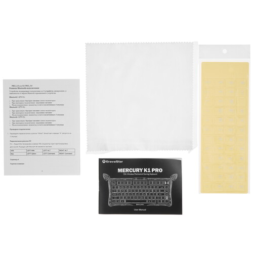 Купить Клавиатура проводная + беспроводная Gravastar Mercury K1 Pro  9296765. Характеристики, отзывы и цены в Донецке