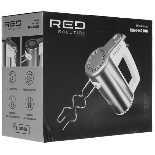 Купить Миксер RED SOLUTION RHM-M2108 серебристый  9027451. Характеристики, отзывы и цены в Донецке