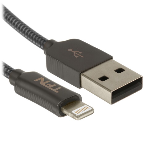 Купить Кабель круглый TFN Lightning 8-pin - USB 2.0 Type-A черный 1 м  9282224. Характеристики, отзывы и цены в Донецке