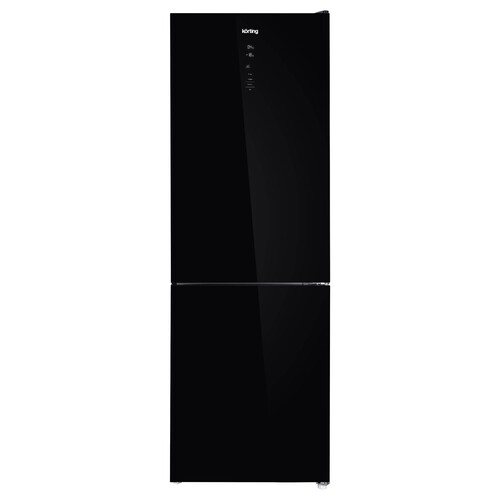 Купить Холодильник с морозильником   Korting KNFC 61869 GN черный  9304065. Характеристики, отзывы и цены в Донецке
