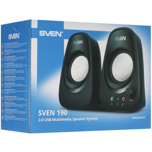 Купить Колонки SVEN АС 190 черный  9283096. Характеристики, отзывы и цены в Донецке