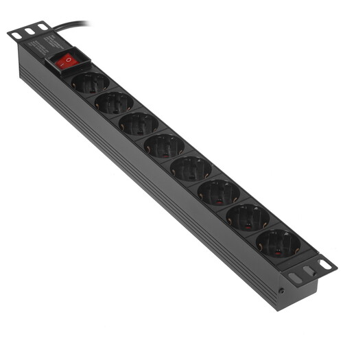 Купить Блок розеток ExeGate ServerPro PDU-19H806 Al-8S-C14-3-SW  5300742. Характеристики, отзывы и цены в Донецке