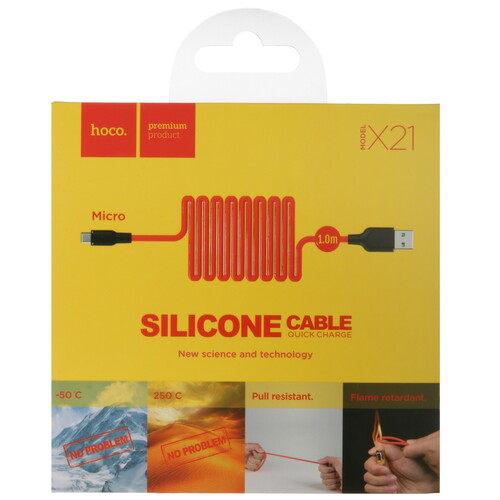 Купить Кабель круглый Hoco micro USB - USB 2.0 Type-A красный 1 м  5475160. Характеристики, отзывы и цены в Донецке