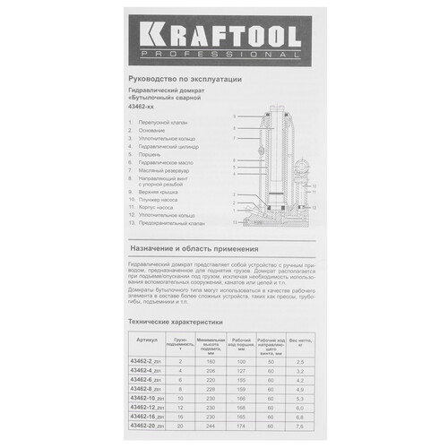 Купить Домкрат KRAFTOOL 43462-32_z01  9172695. Характеристики, отзывы и цены в Донецке