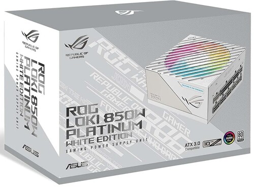 Купить Блок питания ASUS ROG LOKI 850W Platinum White Edition  5620046. Характеристики, отзывы и цены в Донецке