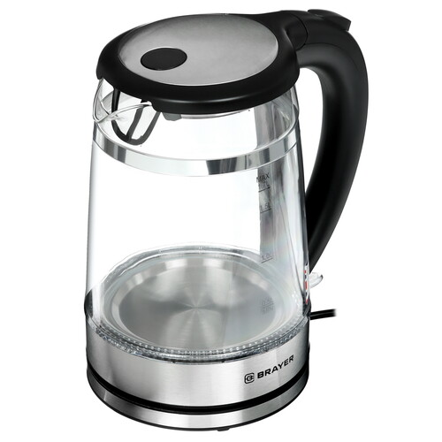 Купить Электрочайник BRAYER BR1062 серебристый  9019772. Характеристики, отзывы и цены в Донецке